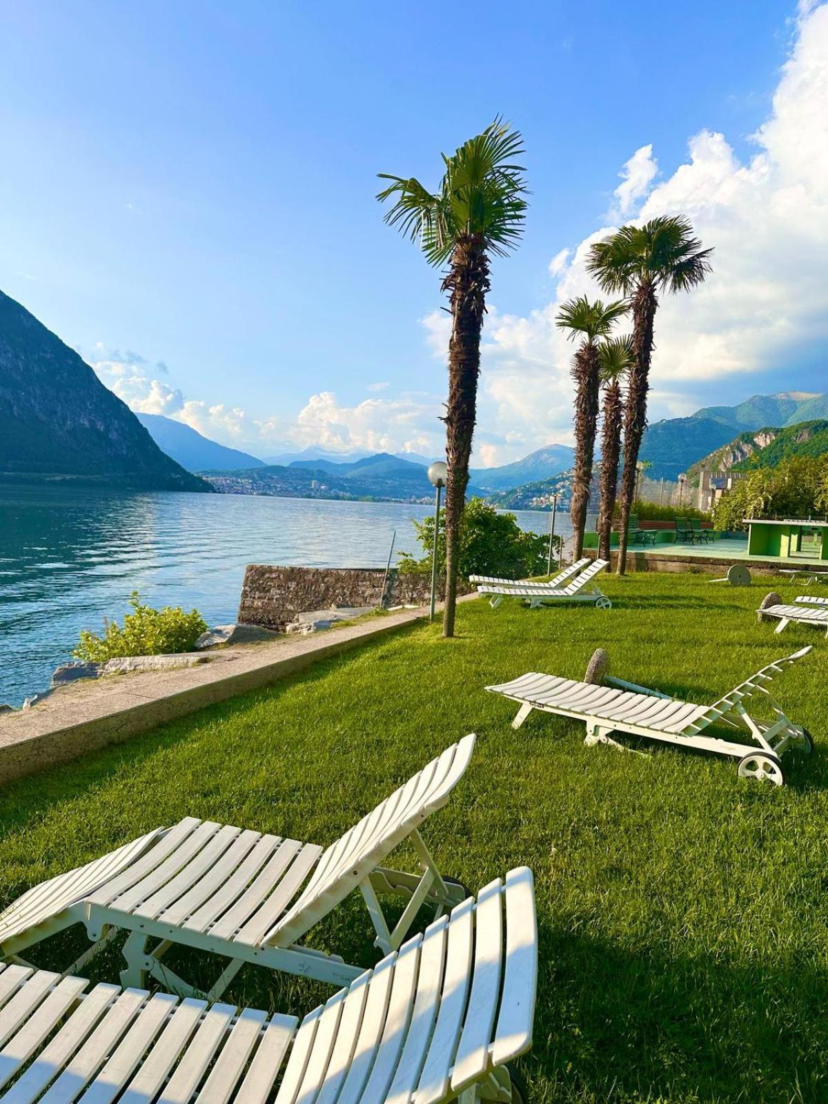 Miralago -Wonderful Lake View Bissone Bagian luar foto